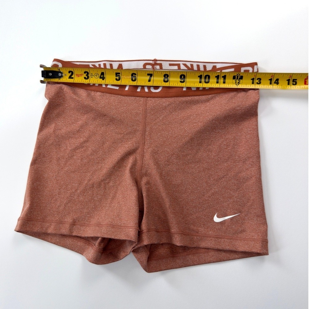 Nike Pro Training Shorts Womens Medium Burnt Orange Heather Compression - Picture 12 of 13